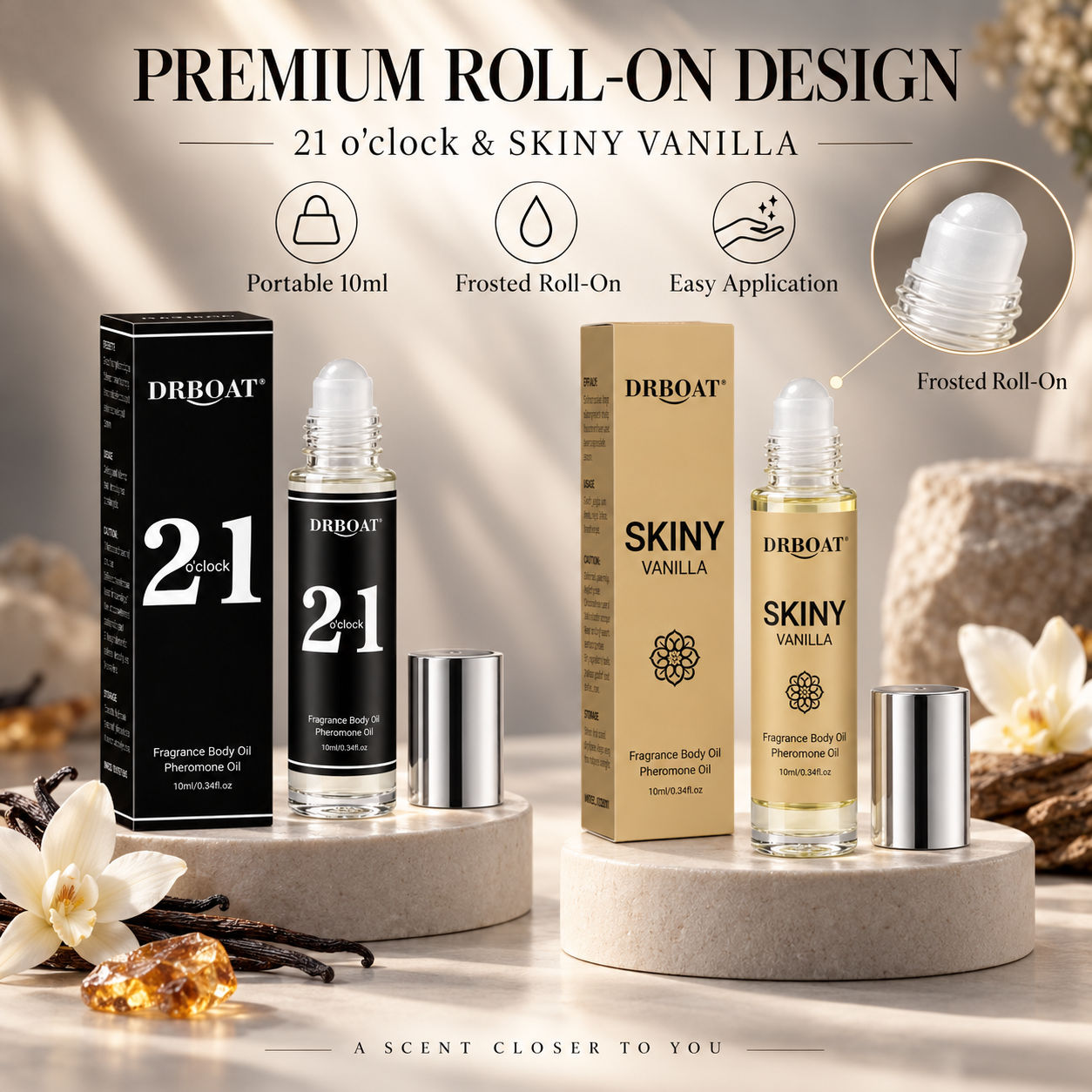 Perfume Fragrance Oil - Huile de parfum roll-on pour hommes,