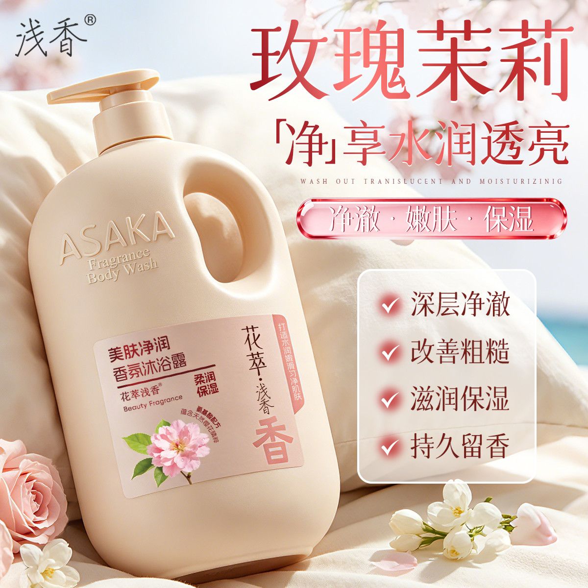 Perfume Fragrance Families - Gel Douche Parfumé Rose Jasmin Nettoyage